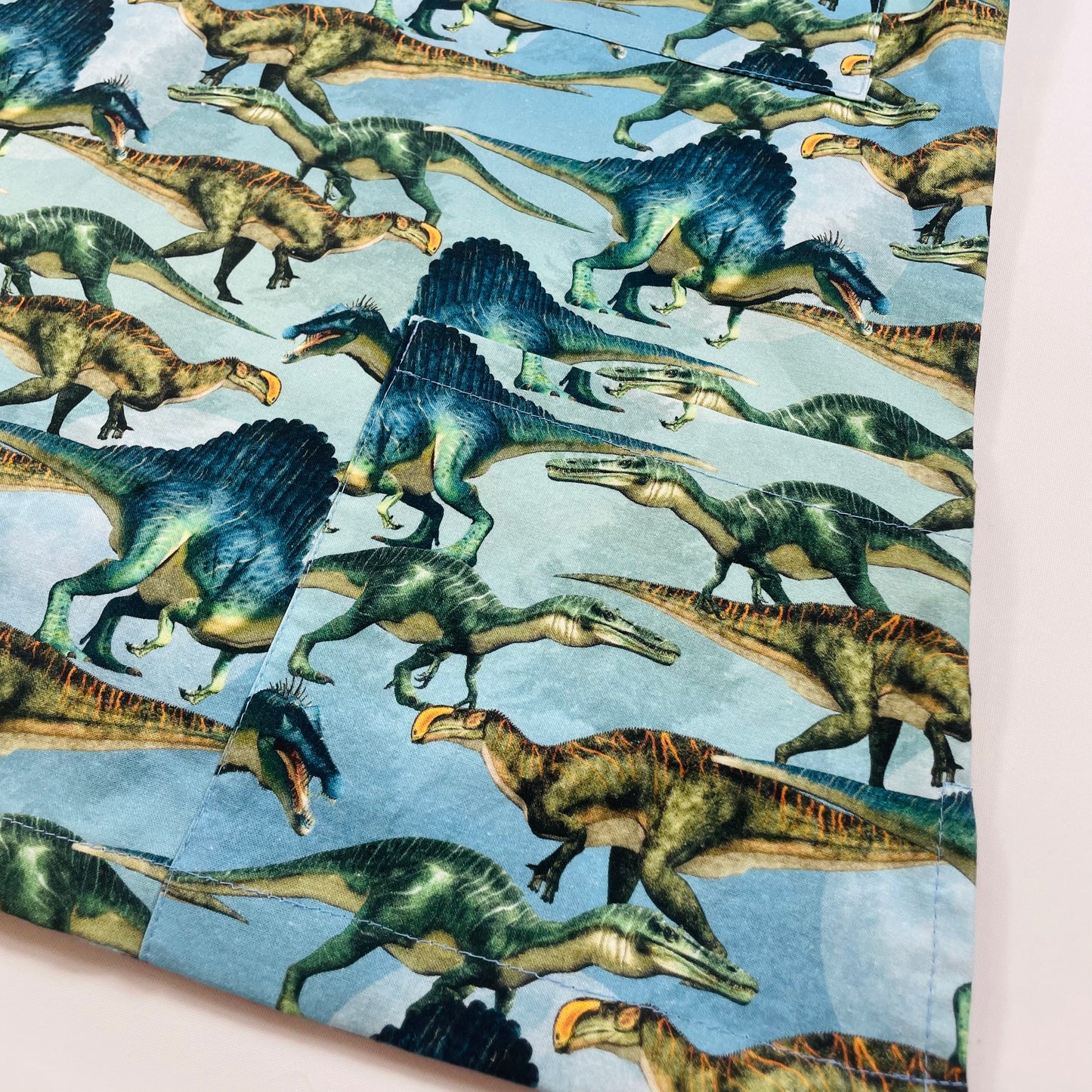 Dinos on Blue Fun Scrub Top - last one Relaxed fit XS!