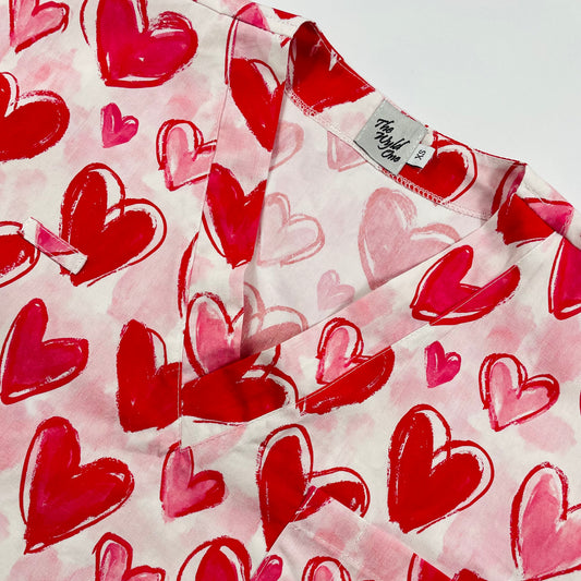Lots of Love Fun Scrub Top