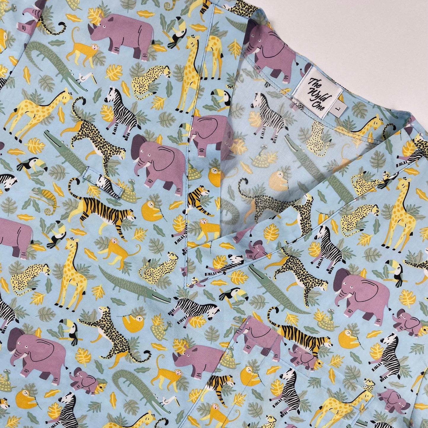 Jungle Vibes Fun Scrub Top - last one Princess seam 6, 8 & 16!