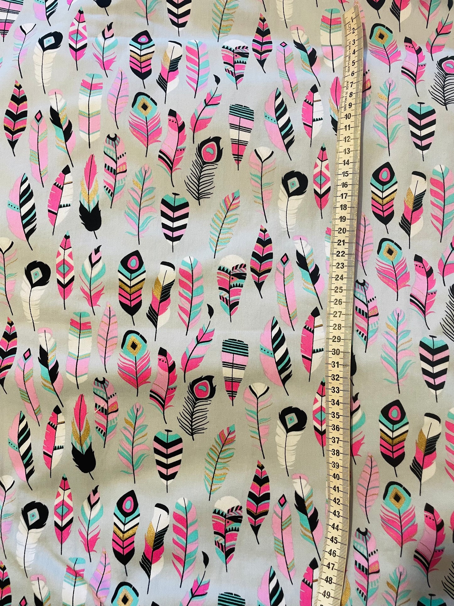 Feathers on Grey - Made to order