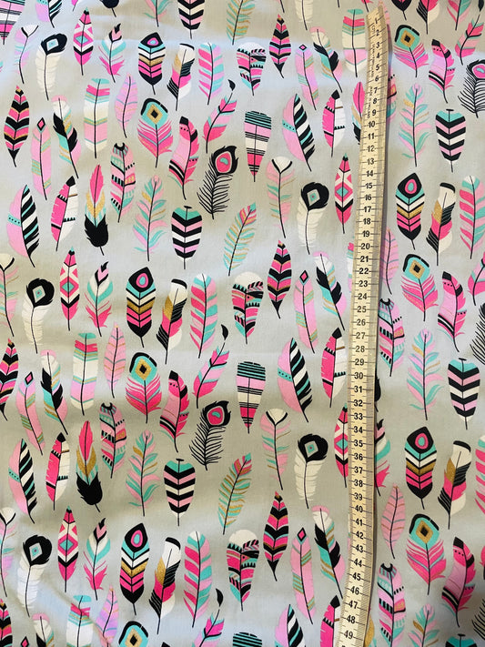 Feathers on Grey - Made to order