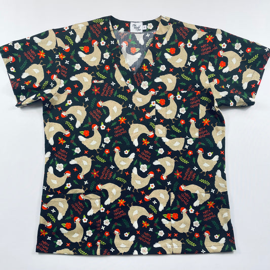 SAMPLE SALE - Christmas Scrub & Scrunchie Bundle 5 - relaxed M only!