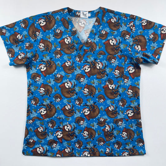 SAMPLE SALE - Christmas Scrub & Scrunchie Bundle 6 - relaxed M only!