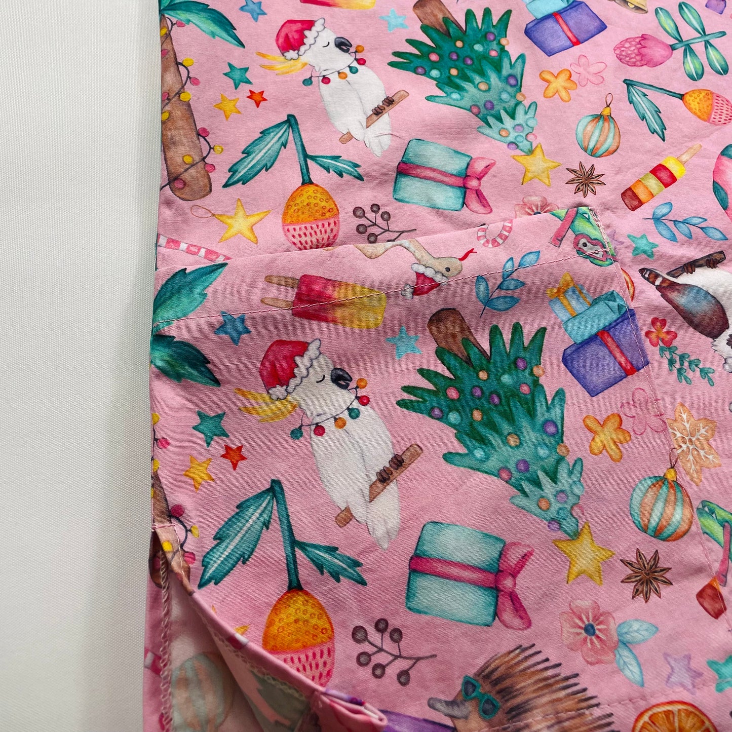 PREORDER - Round 1 - An Aussie Christmas Pink Scrub Sets - shipping late October