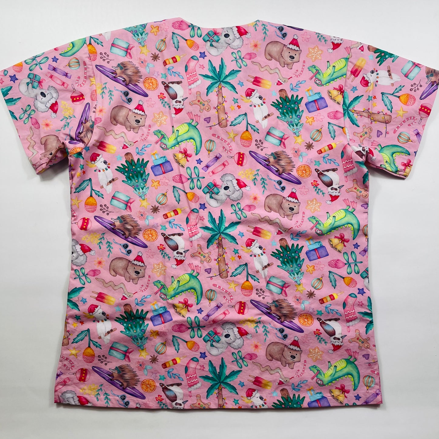 PREORDER - Round 1 - An Aussie Christmas Pink Scrub Sets - shipping late October