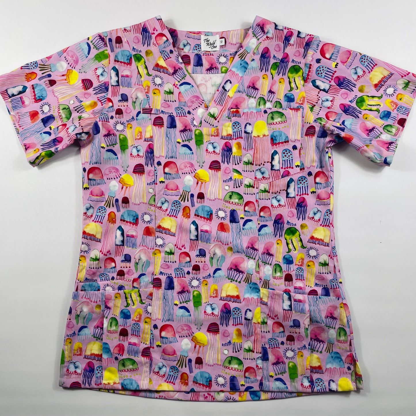 Pink Jellies Fun Scrub Top - last sizes Relaxed fit S & Princess seam 10!