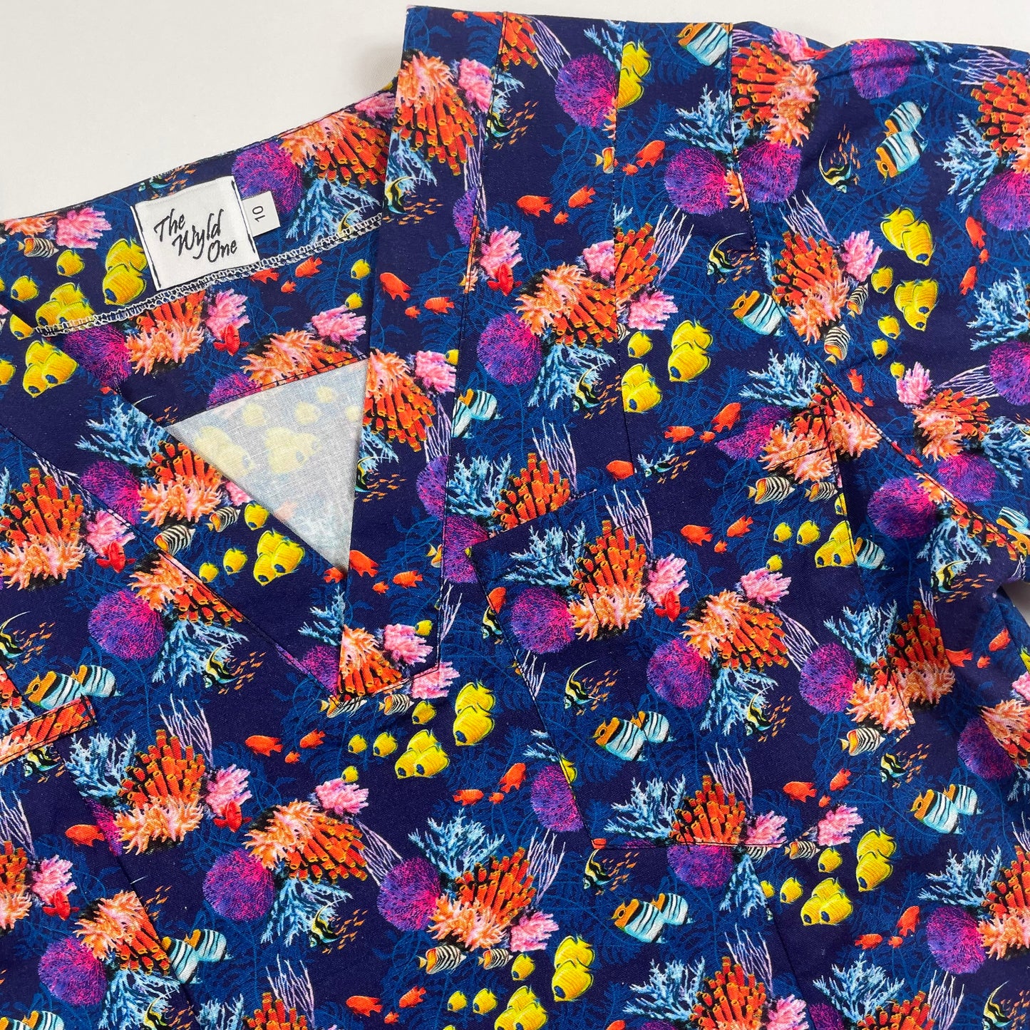 Coral Reef Fun Scrub Top - last one relaxed fit XS!