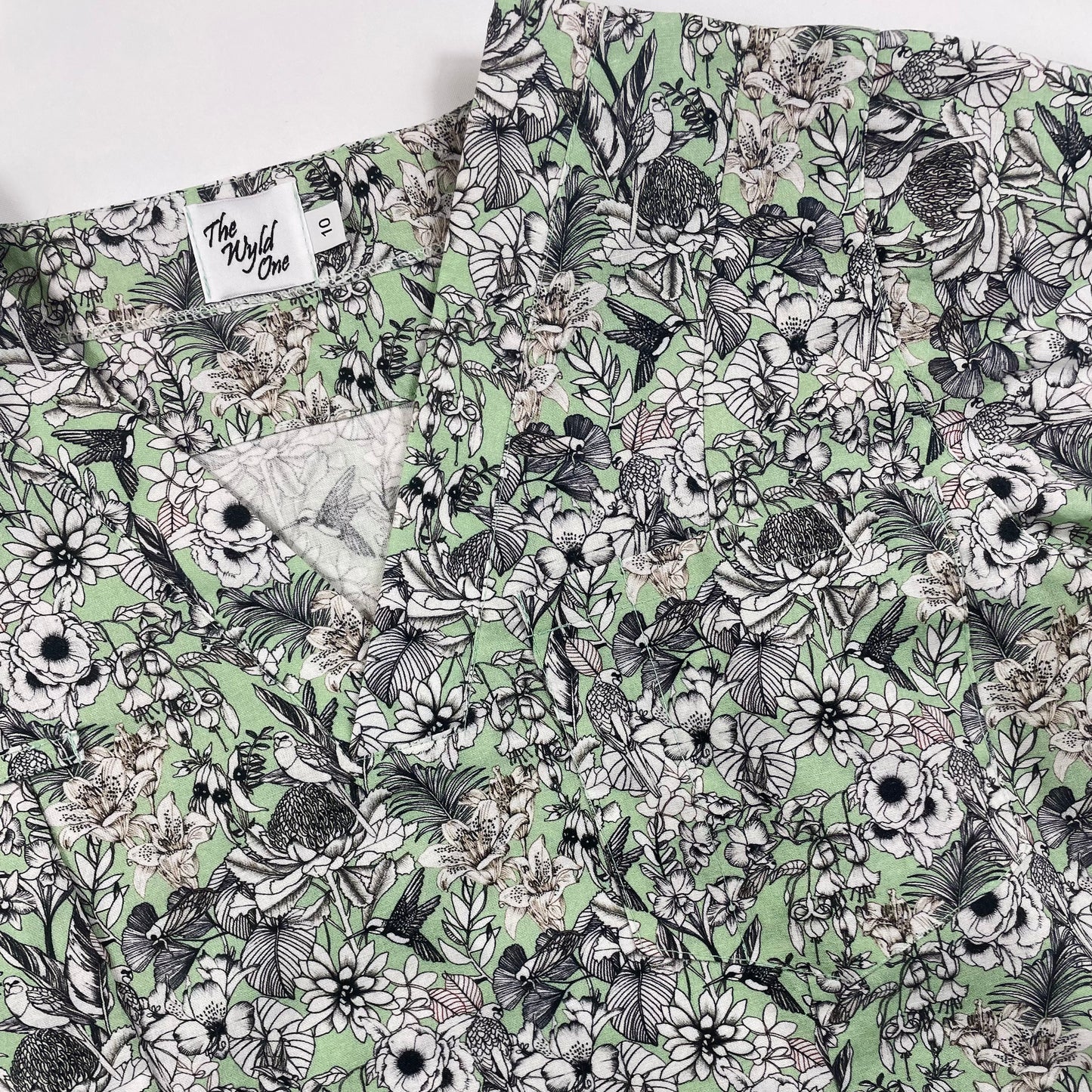 Aussie Flora Fun Scrub Top - last one Princess seam 10!