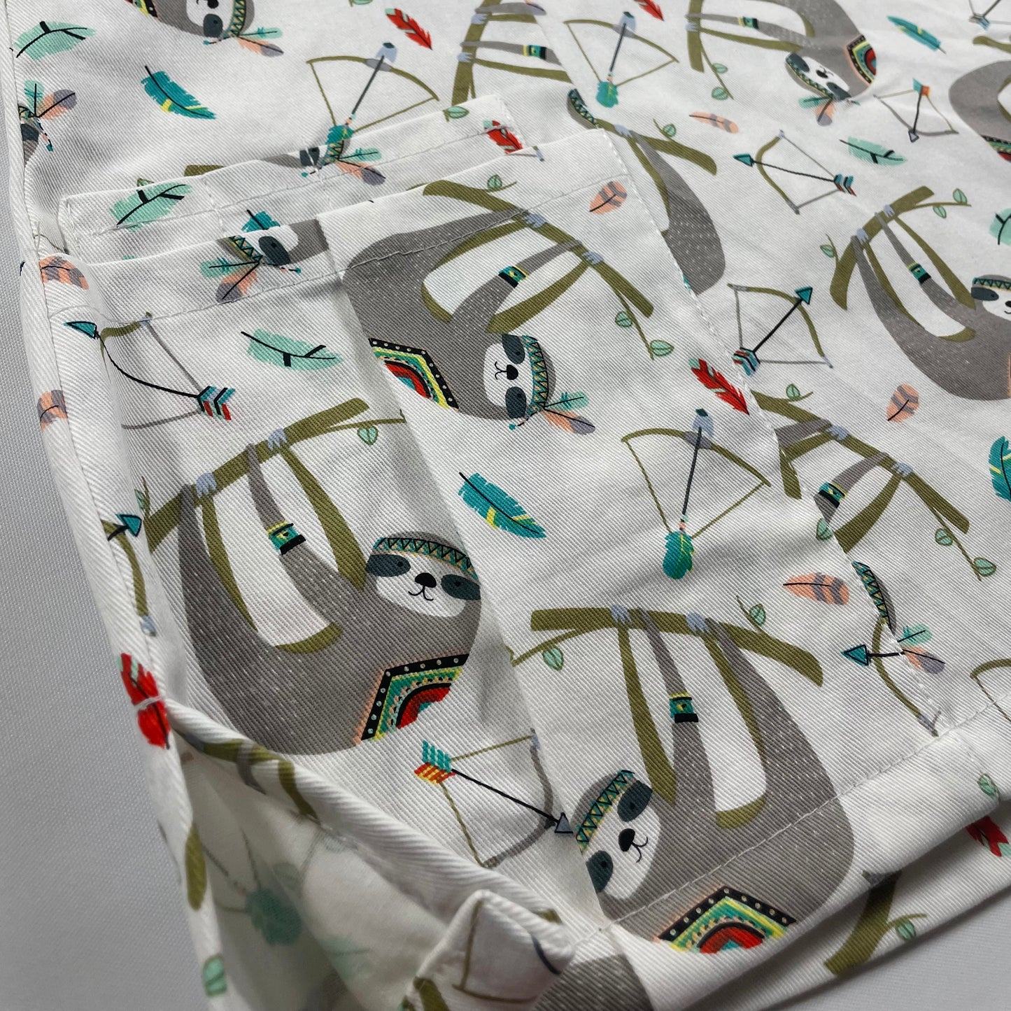 Sloths & Arrows Fun Scrub Top - last one Princess seam 10!