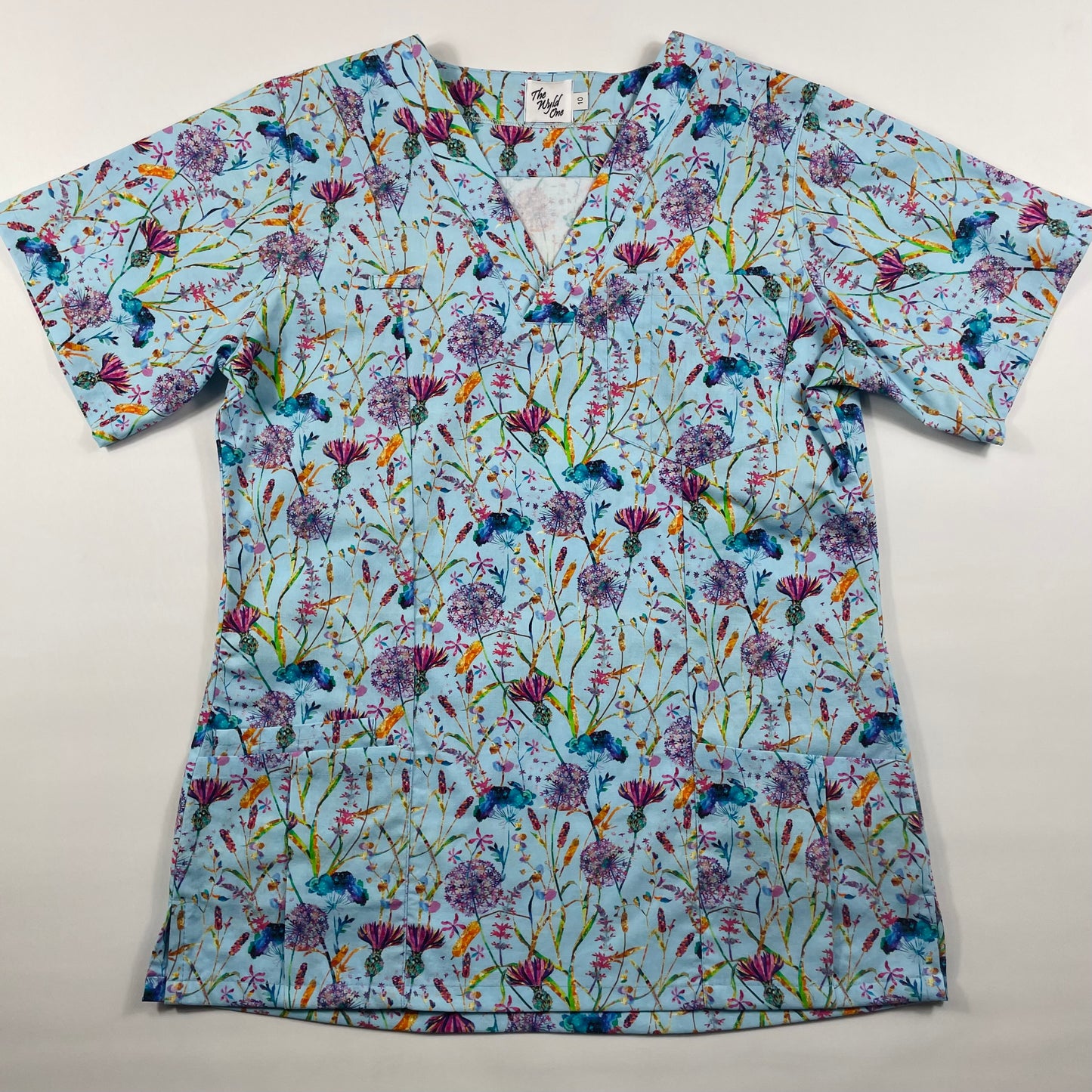 Thistles Fun Scrub Top - Relaxed fit L & Princess seam 10!