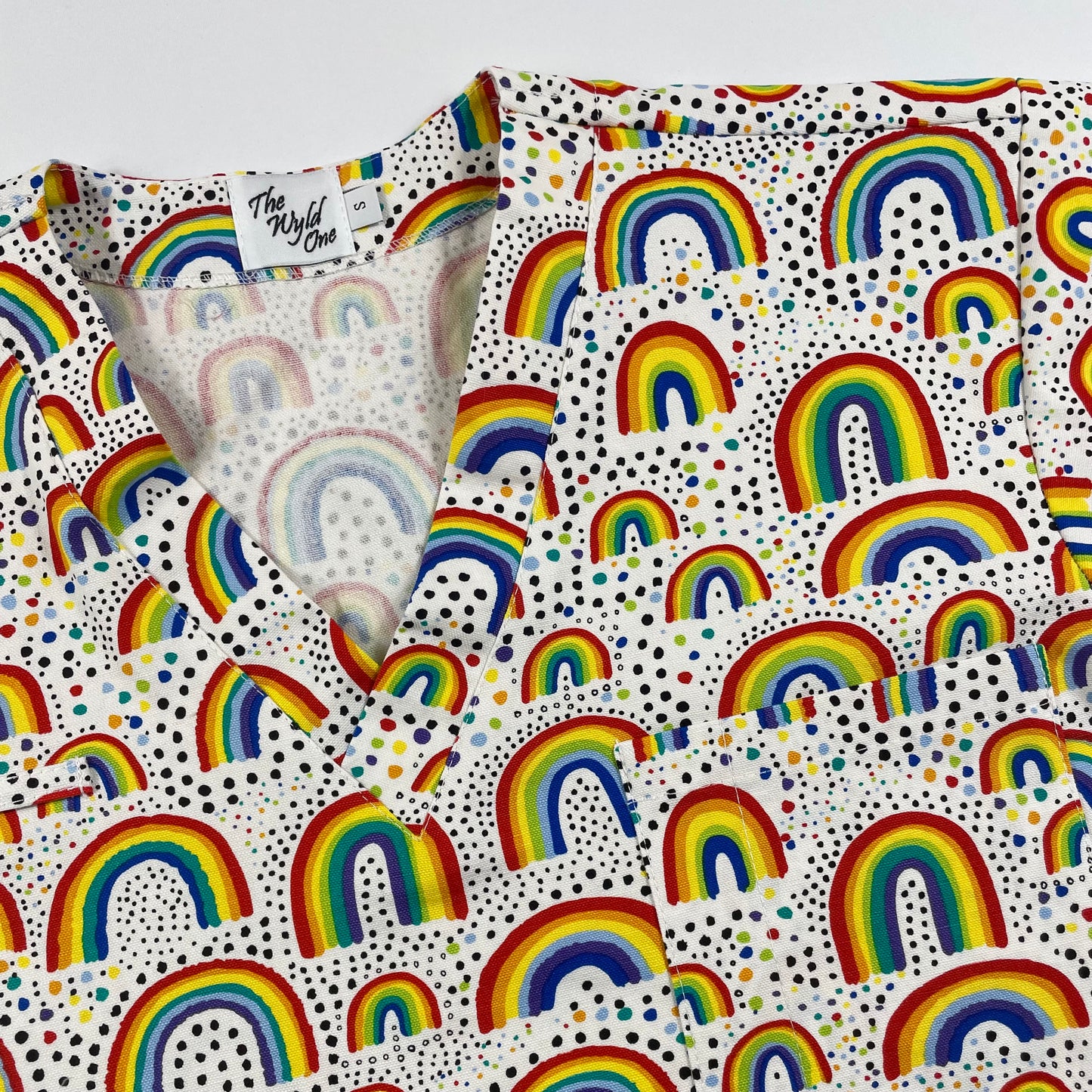 All the Rainbows Fun Scrub Top