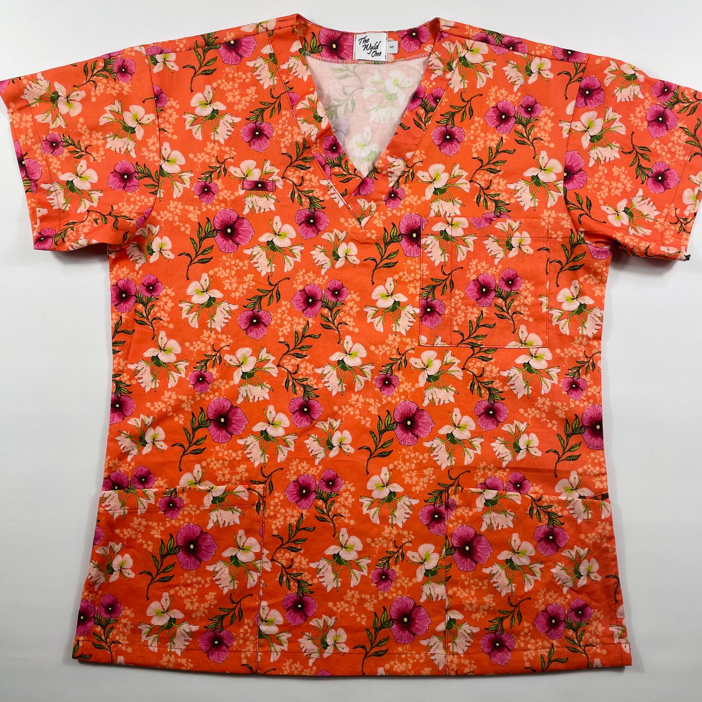 Springtime Fun Scrub Top - last one Relaxed Fit XS & S!