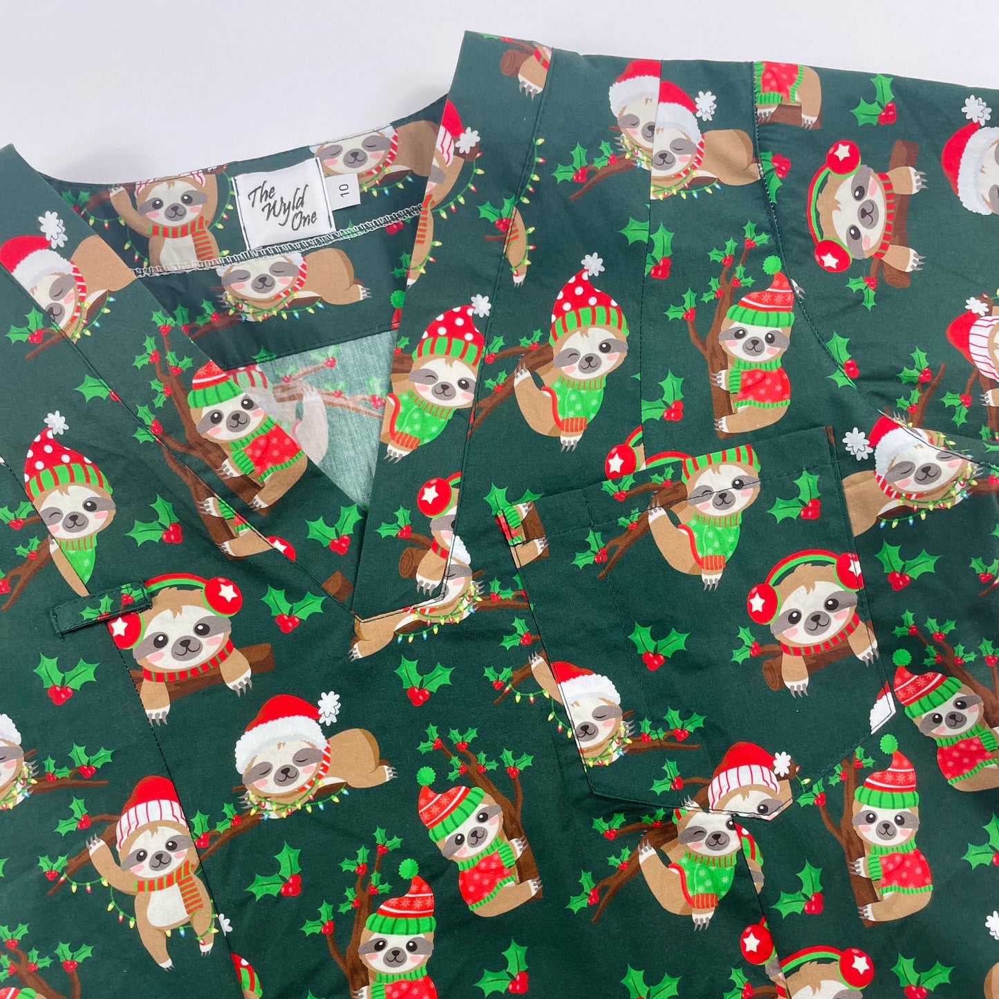 The Christmas Sloth - Princess seam 10 only - ready to ship!