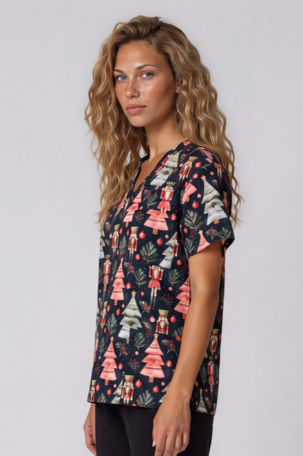PREORDER - Round 1 - The Nutcracker Fun Scrub Top - shipping late October