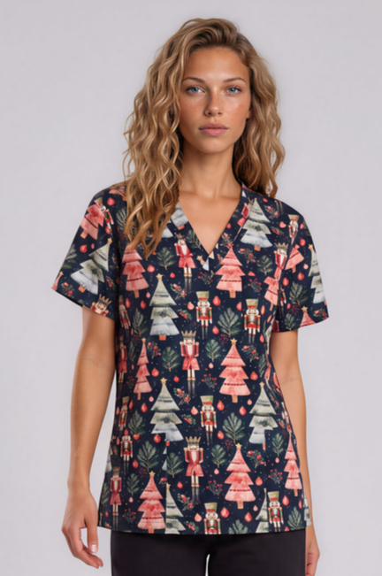 PREORDER - Round 1 - The Nutcracker Fun Scrub Top - shipping late October