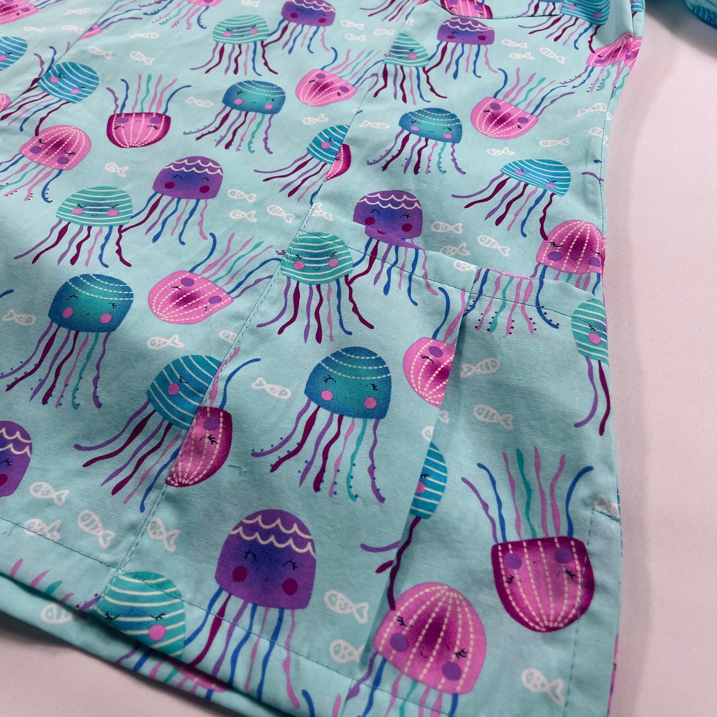 Happy Jellyfish Fun Scrub Top