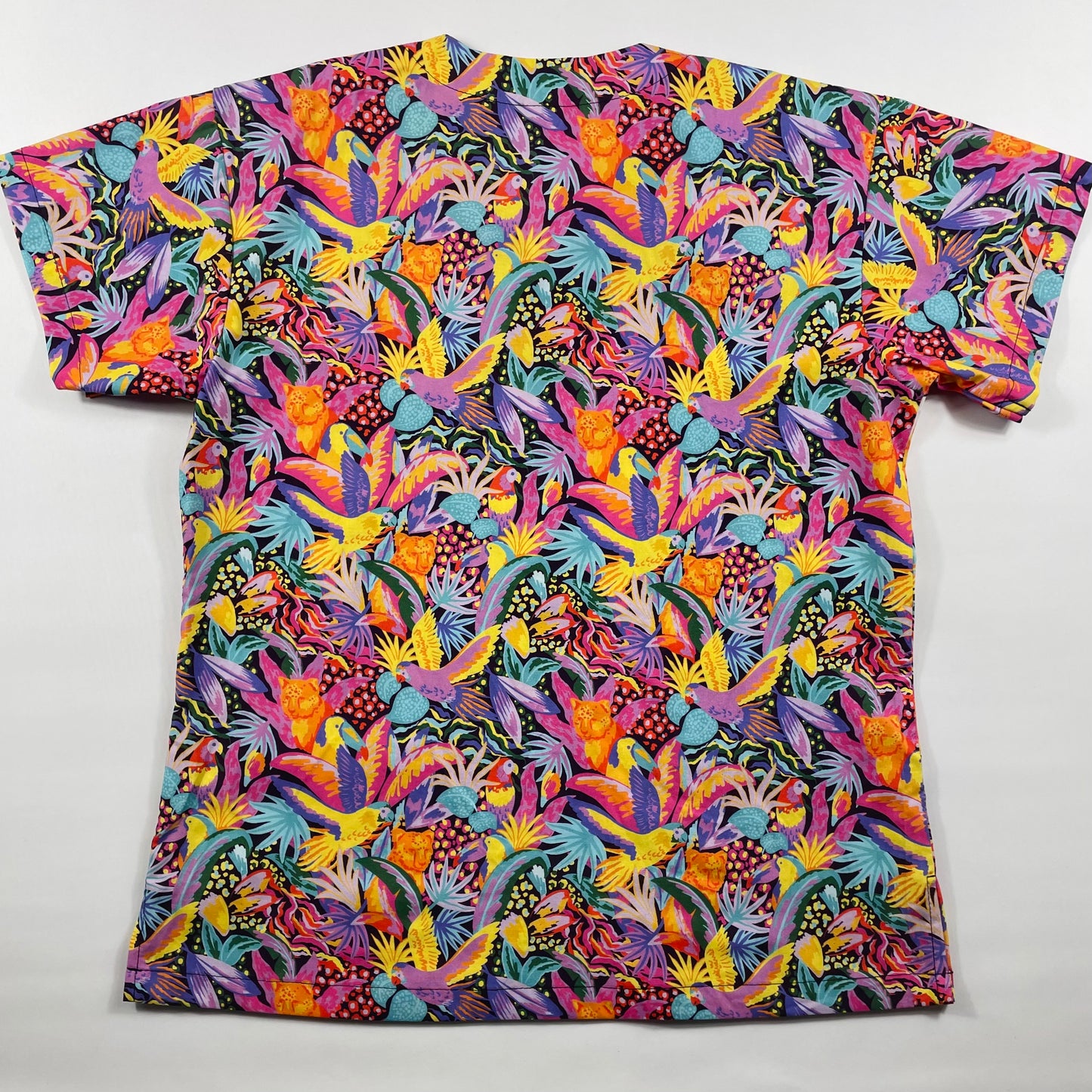 Neon Jungle Fun Scrub Top