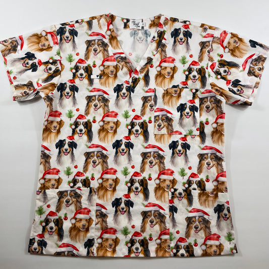 Santa Paws Fun Scrub Top