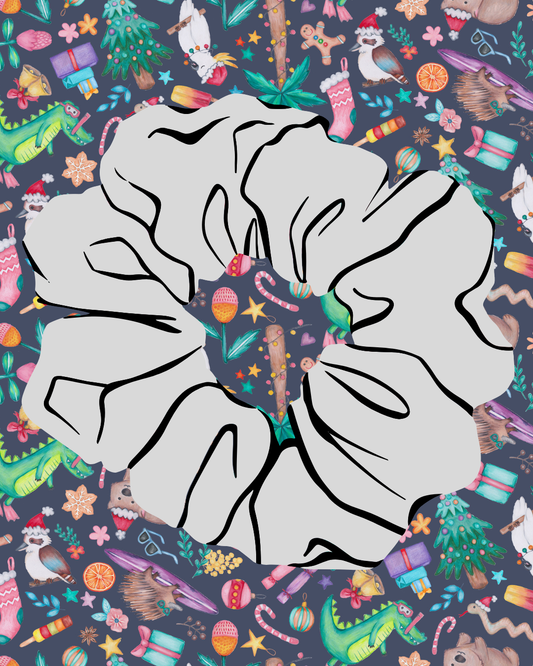 An Aussie Christmas Navy Fun Scrunchie