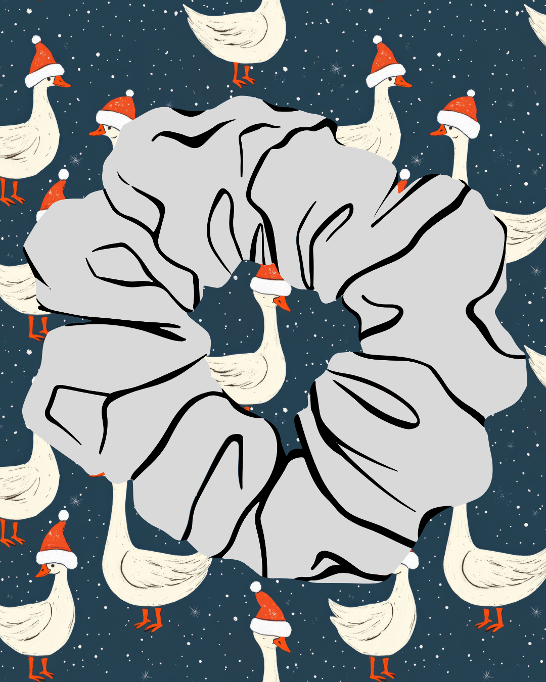 The Christmas Goose Fun Scrunchie