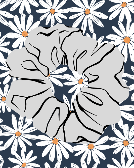 White Daisies Fun Scrunchie