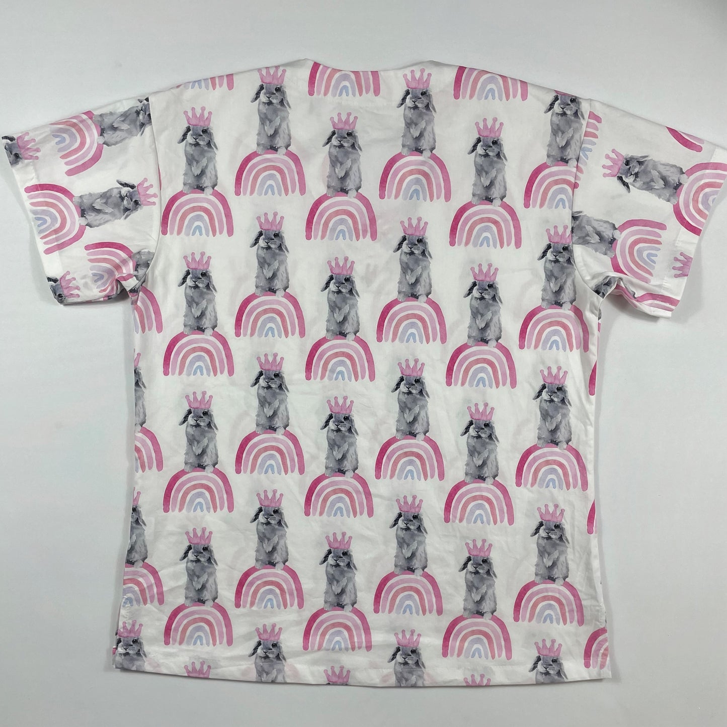 The Bunny Queen Fun Scrub Top - last sizes Princess Seam 8 & 10!