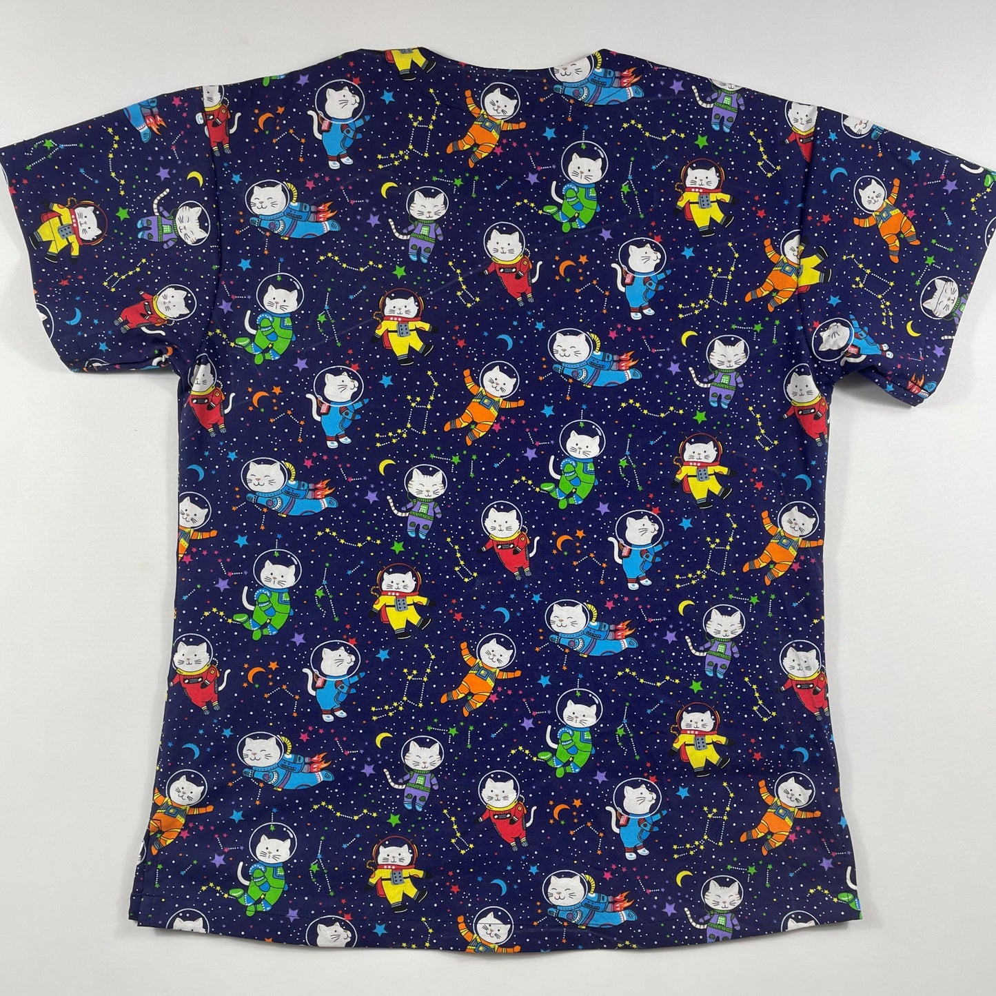 Cat-stronaut Fun Scrub Top - last one Princess seam 8!