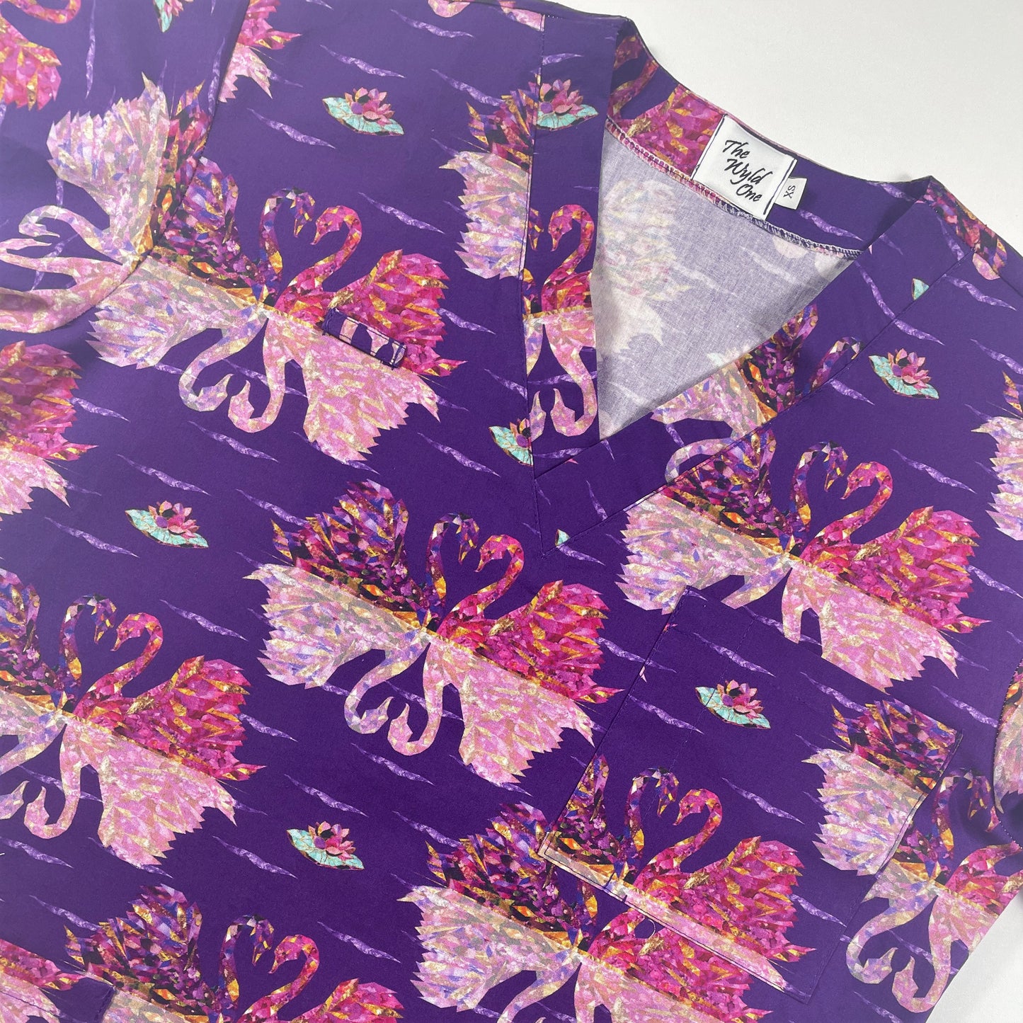 Swan Lake Fun Scrub Top - last one size XS!